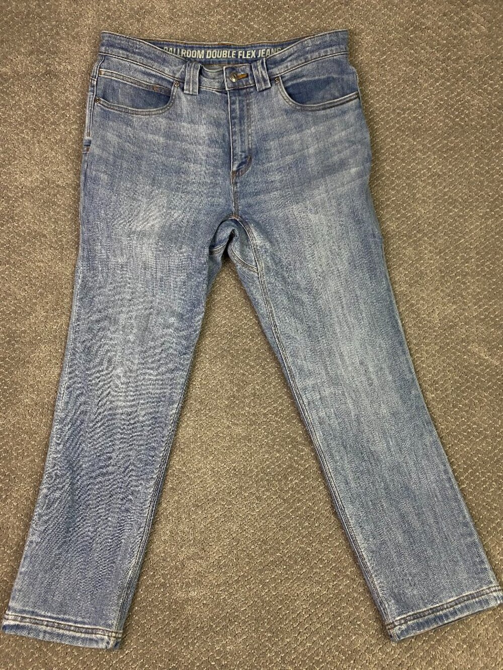 Duluth Trading Co Ballroom Double Flex Jeans Mens 34x30 Blue Standard Fit